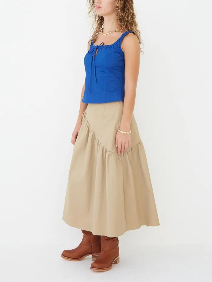 Women Maeve Midi Skirt Toast Twill Lisa Says Gah Skirts