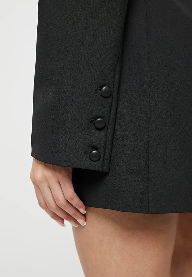 Women Manire De Voir Chain Belted Blazer Dress Black
