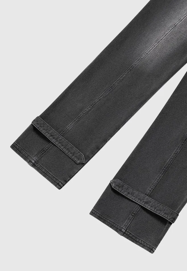 Women Manire De Voir Washed Denim Jersey Joggers Washed Black