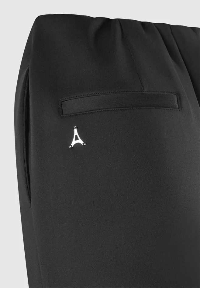 Women Manire De Voir Zip Neoprene Trousers Black
