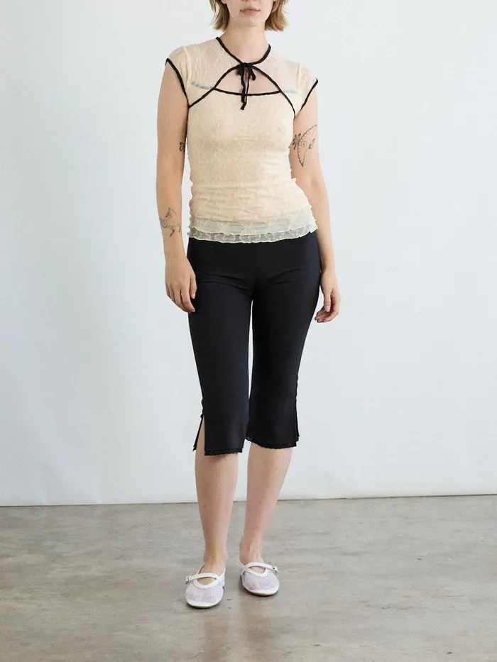 Women Mary Capri Pant Black Lisa Says Gah Capris