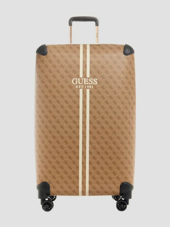 WomenMen GUESS Mildred Quattro G 288243 8Wheel Suitcase Latte Handbags