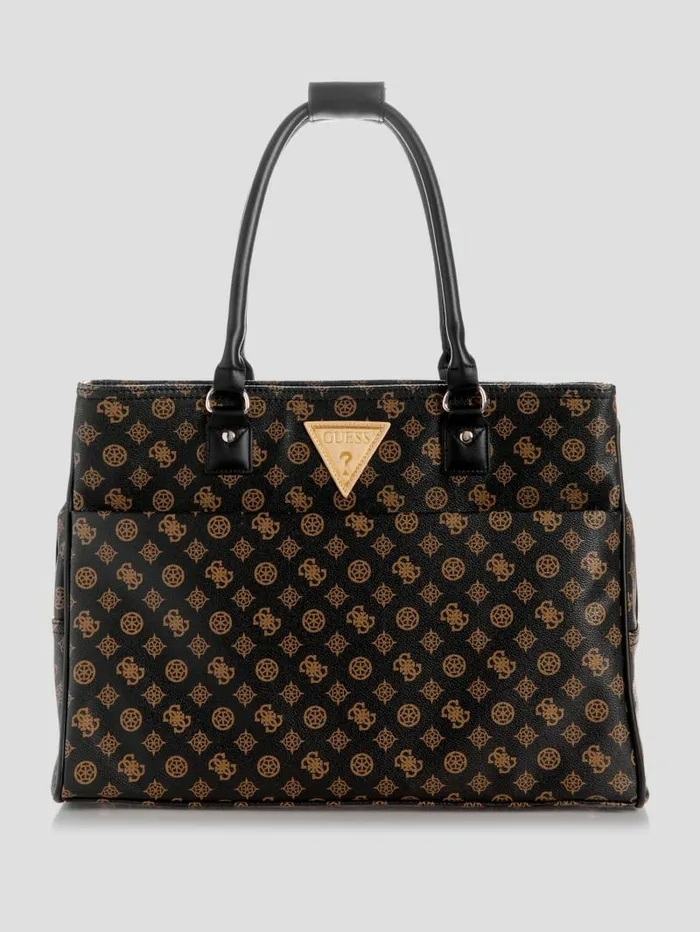 WomenMen Luggage and Travel Bags GUESS Wilder Peony Shopper Tote Brown