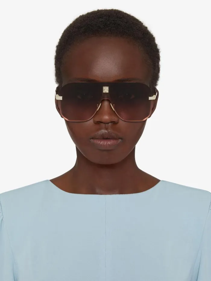 WomenMen Sunglasses Givenchy 4GEM Unisex Sunglasses In Metal Browngolden