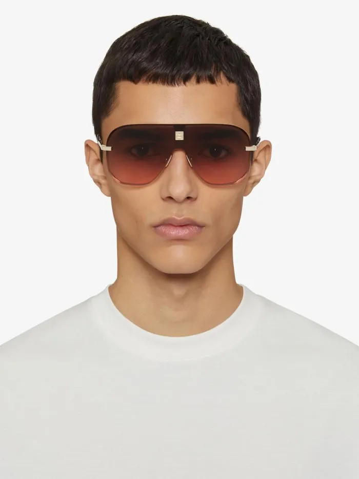 WomenMen Sunglasses Givenchy 4GEM Unisex Sunglasses In Metal Browngolden