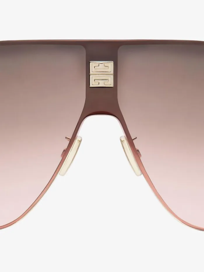WomenMen Sunglasses Givenchy 4GEM Unisex Sunglasses In Metal Browngolden