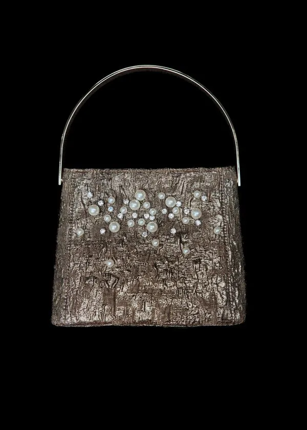 Women Mini Bags and Other Stories Brocade Evening Bag Gold