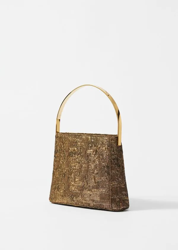 Women Mini Bags and Other Stories Brocade Evening Bag Gold
