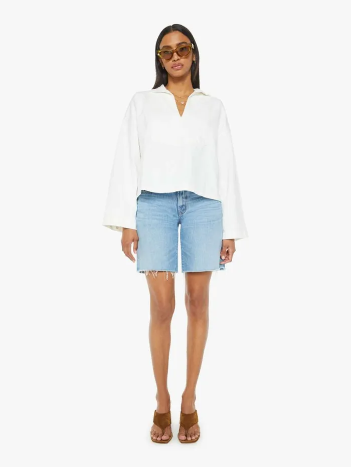Women Mother Denim Abbott Top White