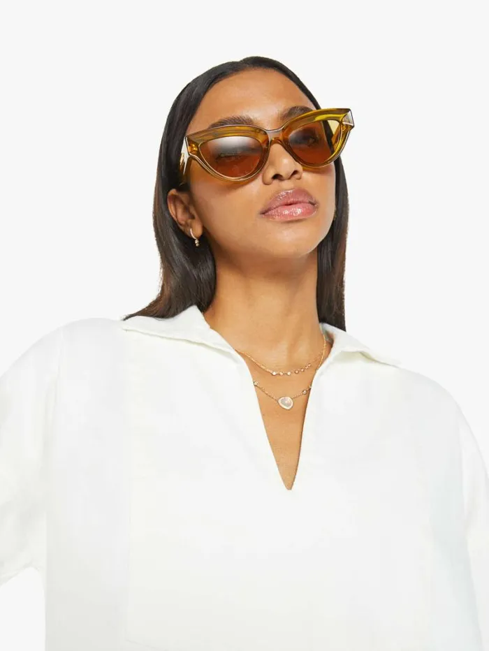 Women Mother Denim Abbott Top White