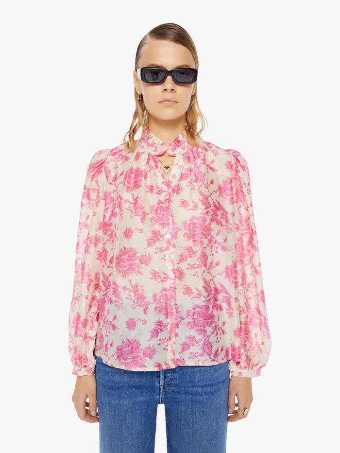 Women Mother Denim Annabel Shirt Pink Baroque