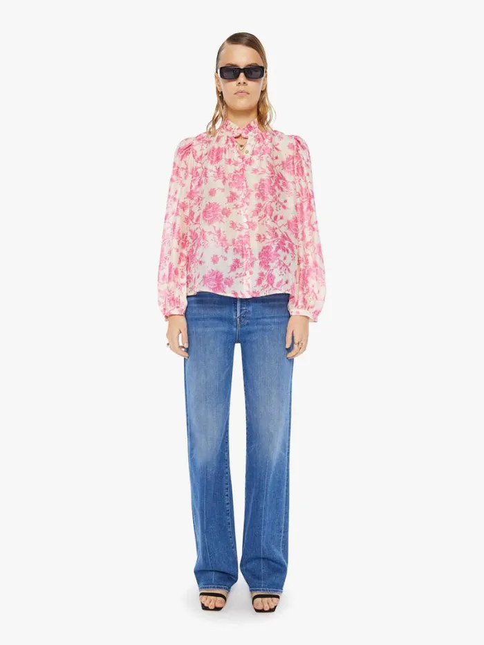 Women Mother Denim Annabel Shirt Pink Baroque
