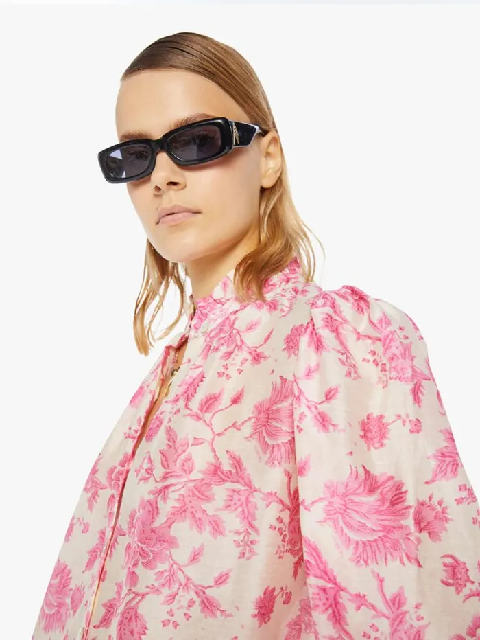 Women Mother Denim Annabel Shirt Pink Baroque