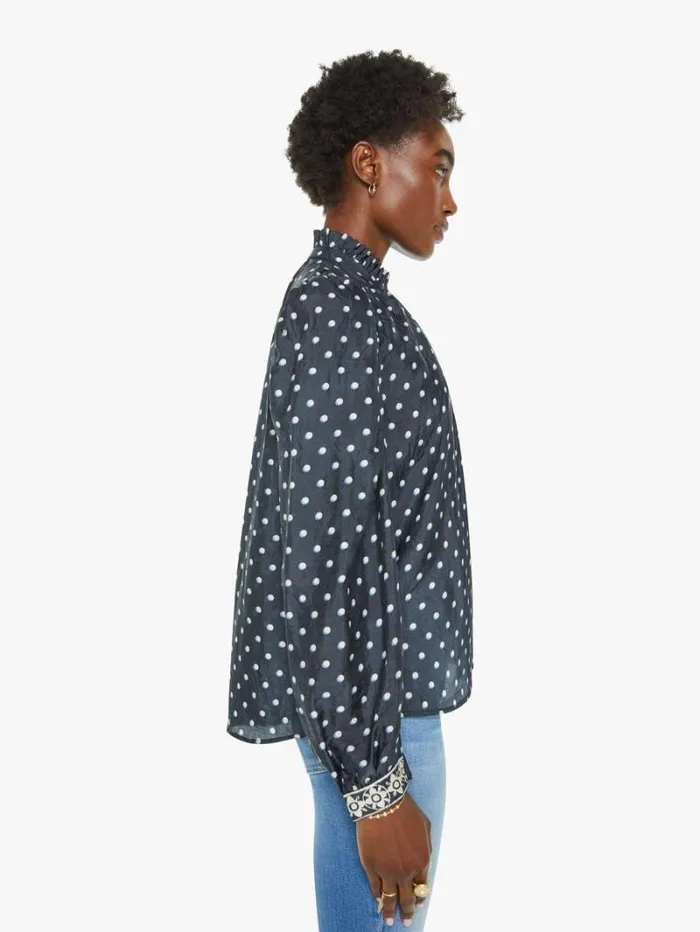 Women Mother Denim Annabel Shirt Raven Dot