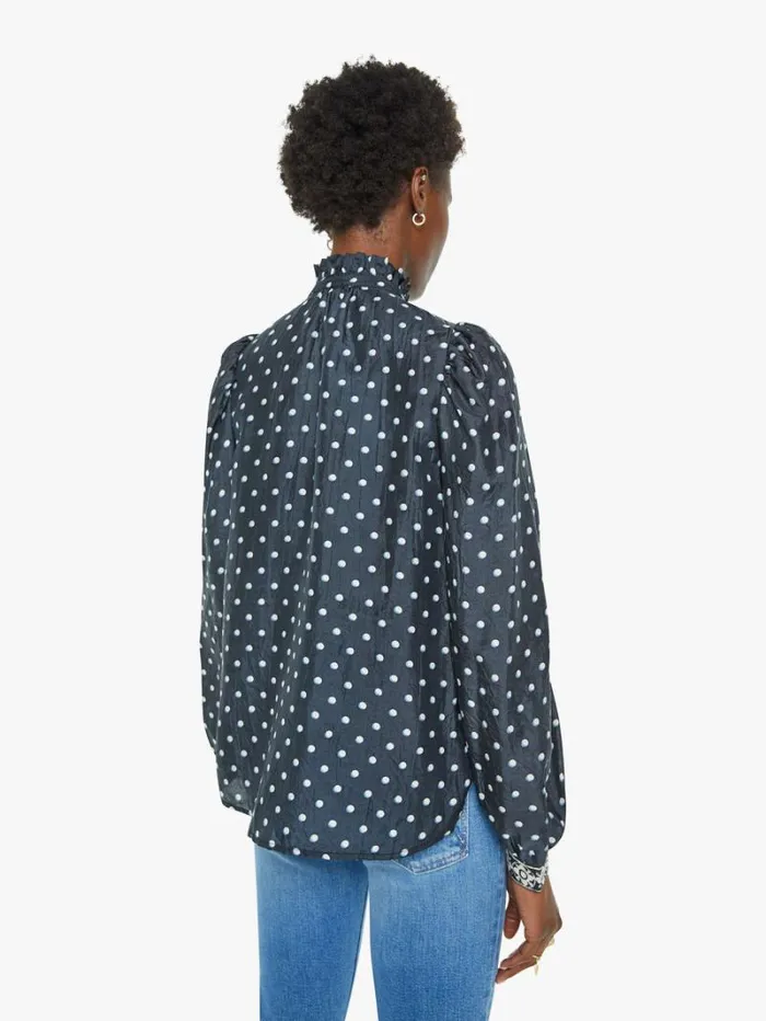 Women Mother Denim Annabel Shirt Raven Dot