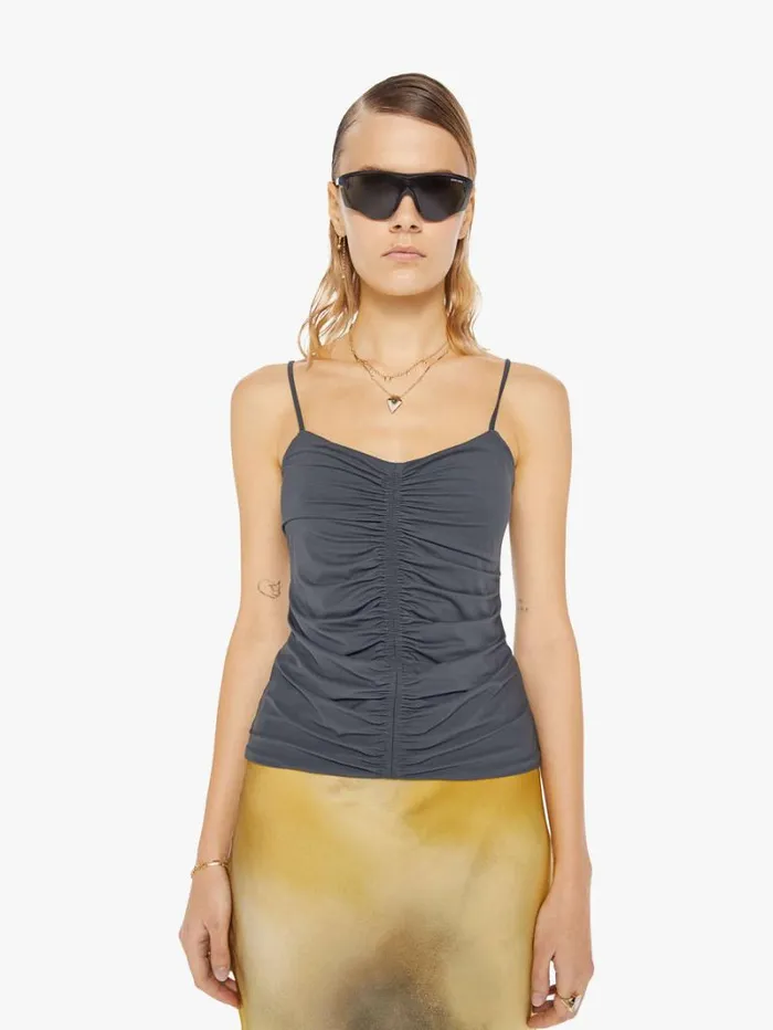 Women Mother Denim Aria Top Charcoal
