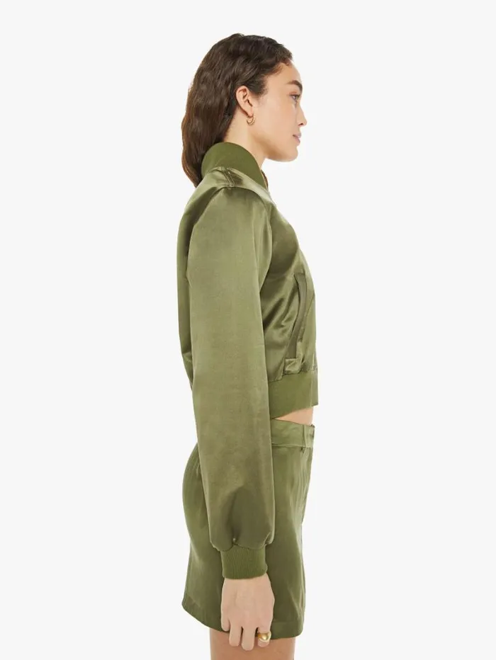 Women Mother Denim Cala Shrunken Bomber Olive Women Mother Denim Cala Shrunken Bomber Olive