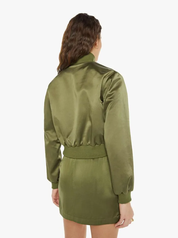 Women Mother Denim Cala Shrunken Bomber Olive Women Mother Denim Cala Shrunken Bomber Olive