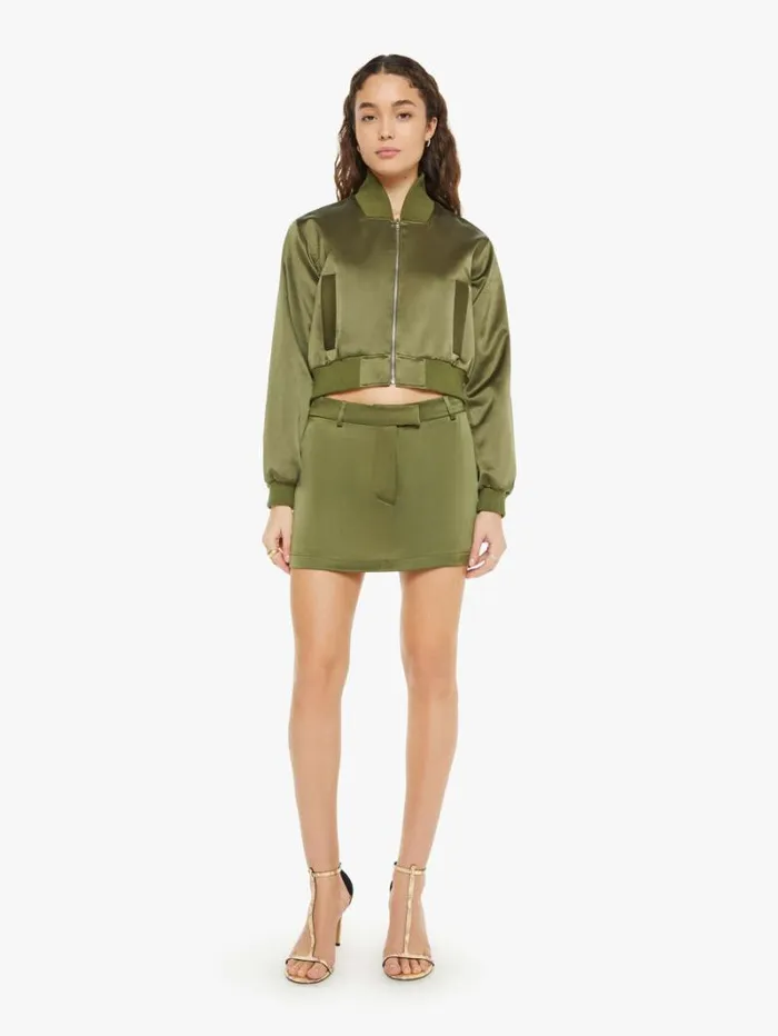 Women Mother Denim Cala Shrunken Bomber Olive Women Mother Denim Cala Shrunken Bomber Olive