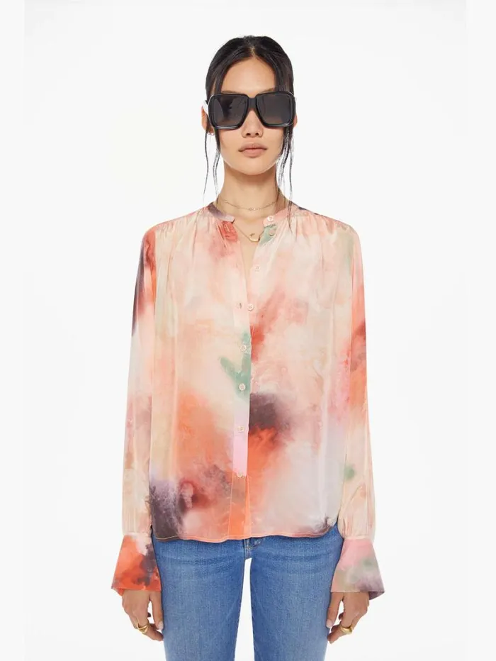 Women Mother Denim Celia Shirt Wild Rose
