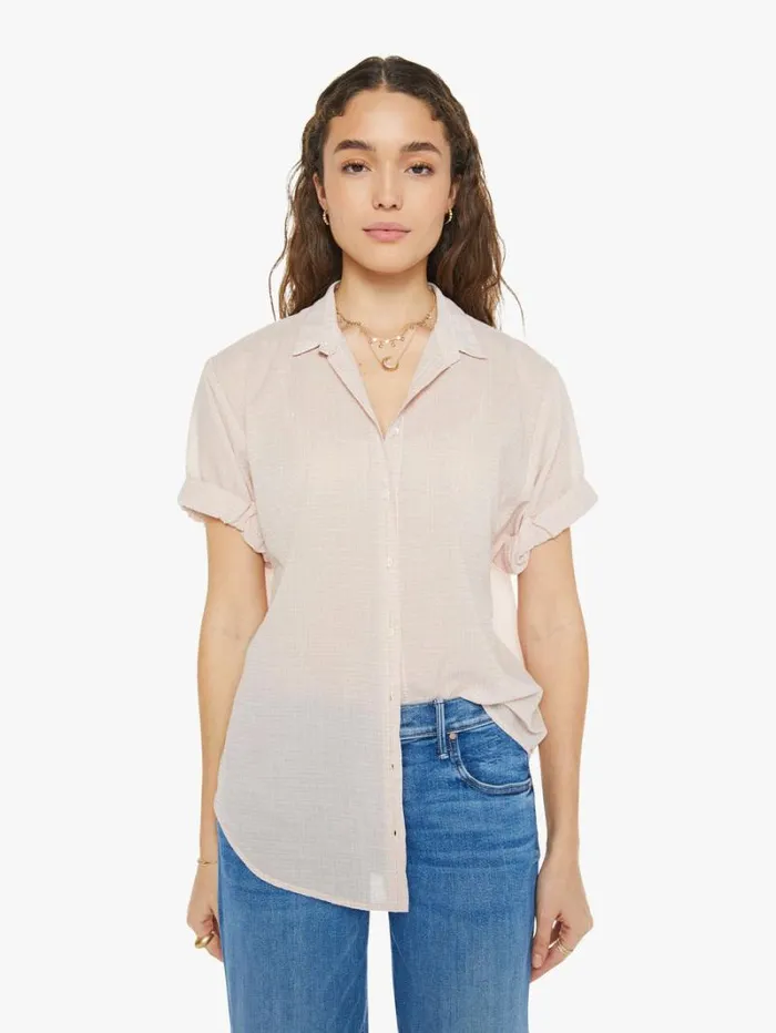 Women Mother Denim Channing Shirt Rose Petal