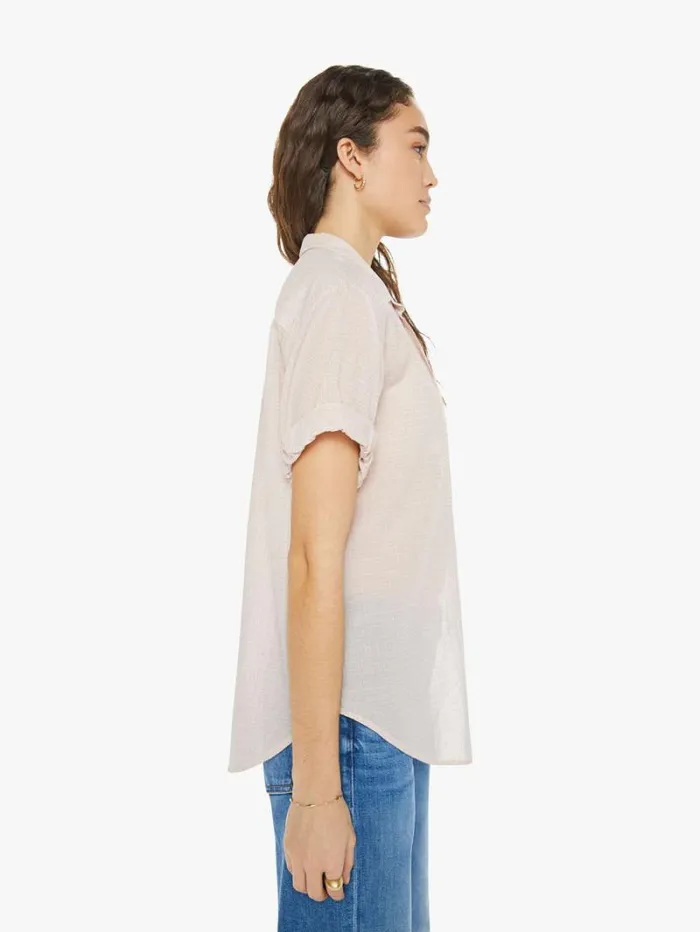 Women Mother Denim Channing Shirt Rose Petal