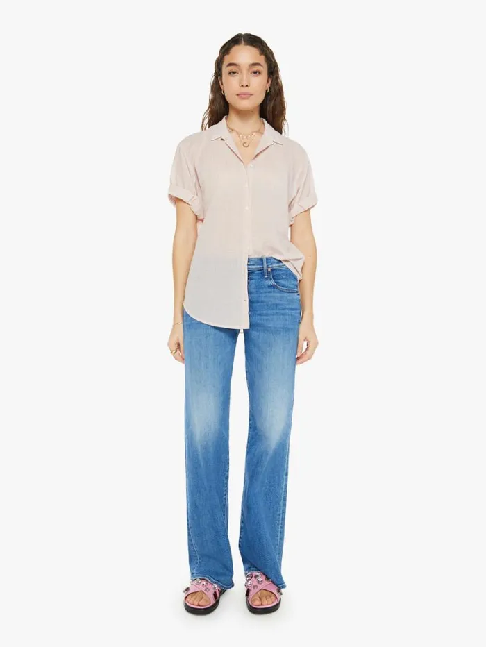 Women Mother Denim Channing Shirt Rose Petal