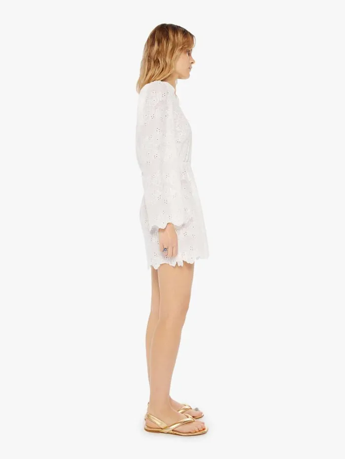 Women Mother Denim Cleo Dress Geranium Milk