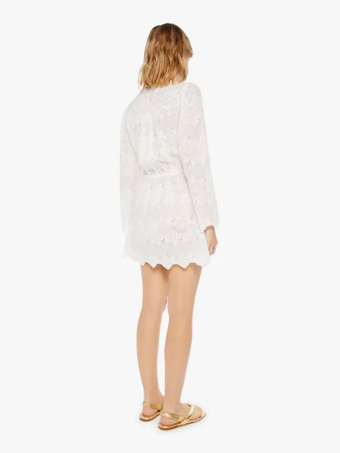 Women Mother Denim Cleo Dress Geranium Milk
