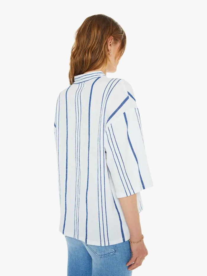 Women Mother Denim Fletch Top Cloud Blue