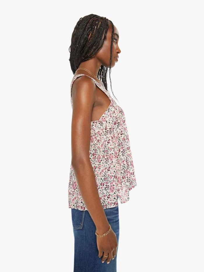 Women Mother Denim Jasmine Top Petite Fleur Print Rose