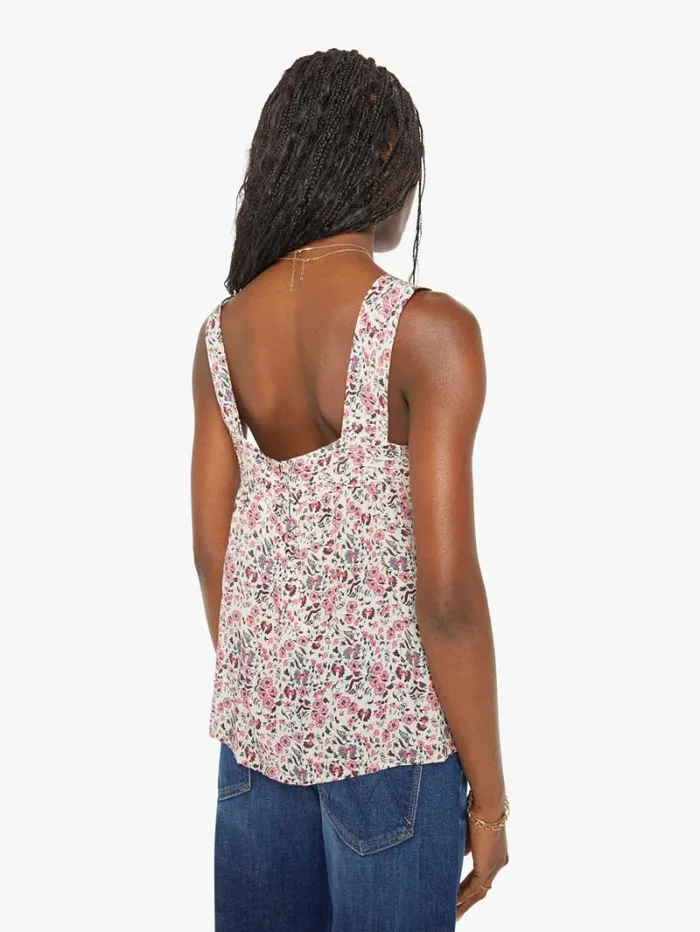 Women Mother Denim Jasmine Top Petite Fleur Print Rose
