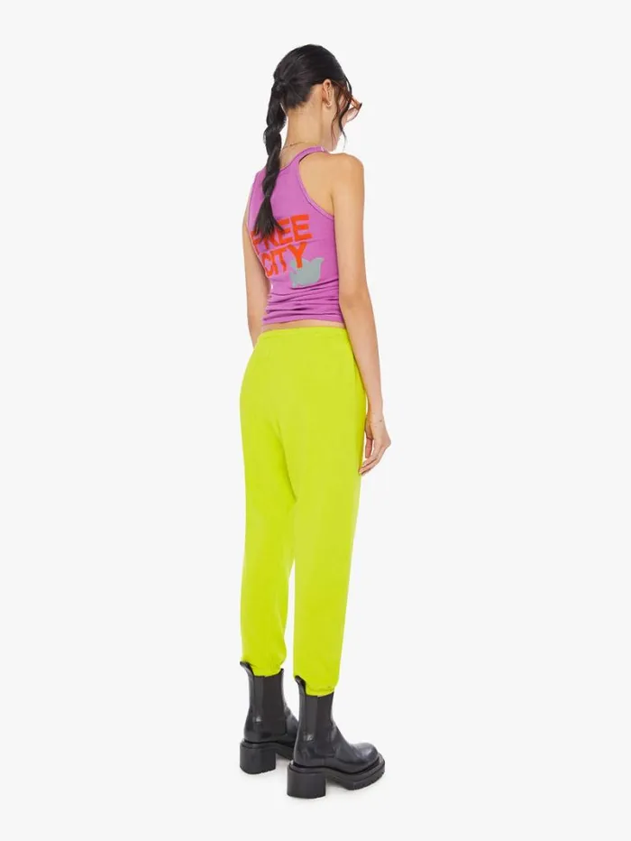 Women Mother Denim Large Sweatpant Gloyellow