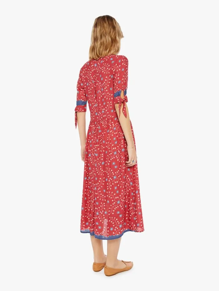 Women Mother Denim Layla Dress Pinwheel Barn Red