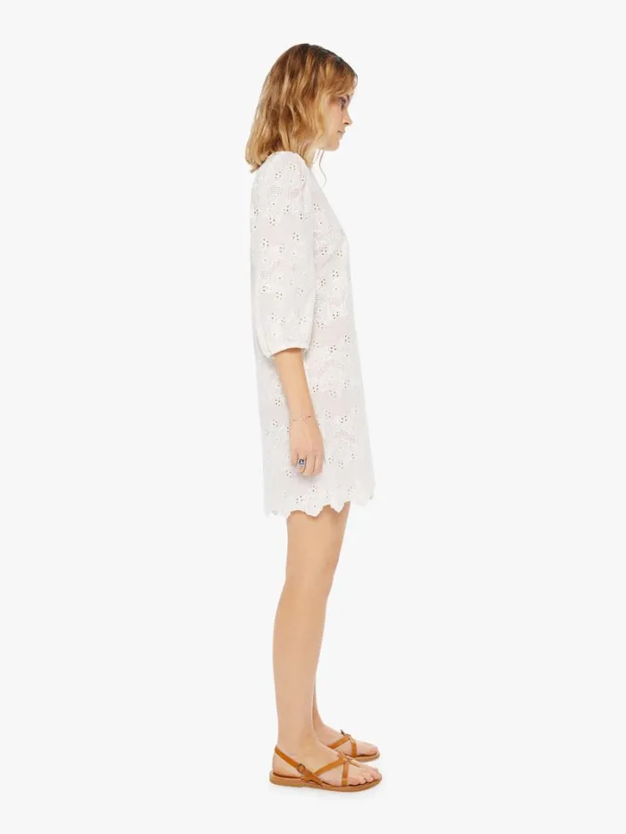 Women Mother Denim Lisa Dress Geranium Milk