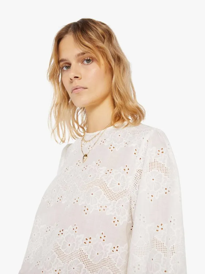Women Mother Denim Lisa Dress Geranium Milk