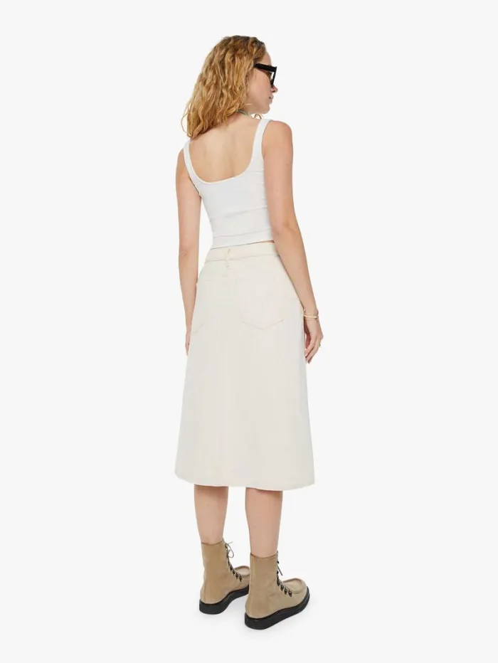 Women Mother Denim The Down Low Spinner Midi Act Natural