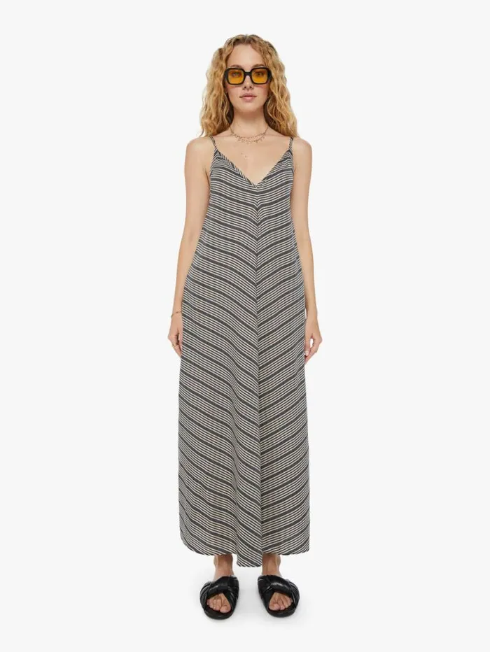 Women Mother Denim The Go With The Flow Maxi Dress Line In The Sun
