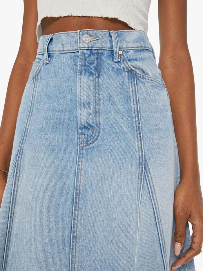 Women Mother Denim The Half Swing Fray Silent Treatment