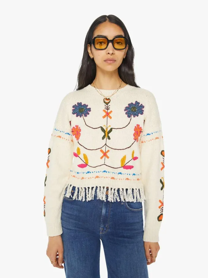 Women Mother Denim The Itsy Jumper Fringe Little Trinket