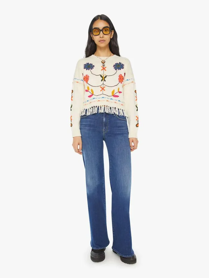 Women Mother Denim The Itsy Jumper Fringe Little Trinket
