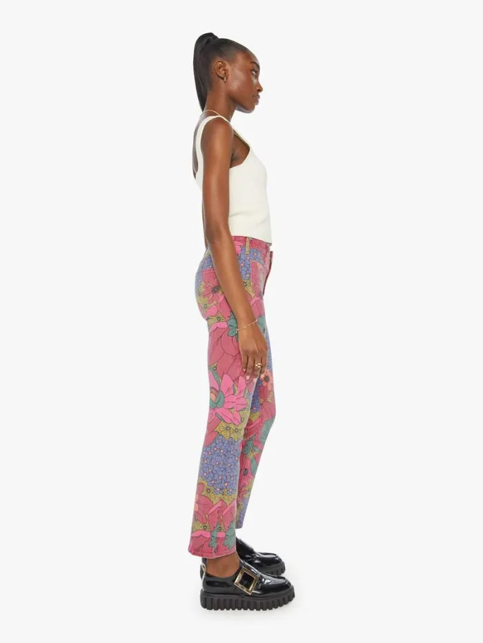 Women Mother Denim The Patch Pocket Insider Flood Psychic Floral