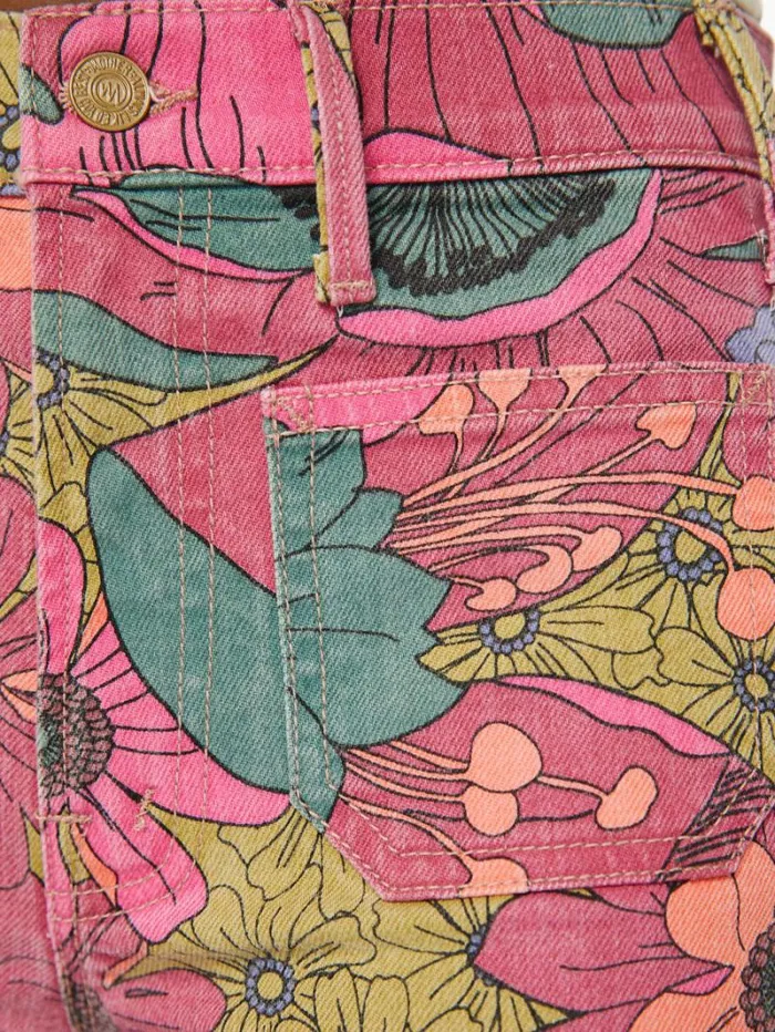 Women Mother Denim The Patch Pocket Insider Flood Psychic Floral