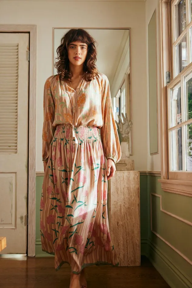 Women Natalie Martin Bottoms Bella Skirt Chamomile Rose