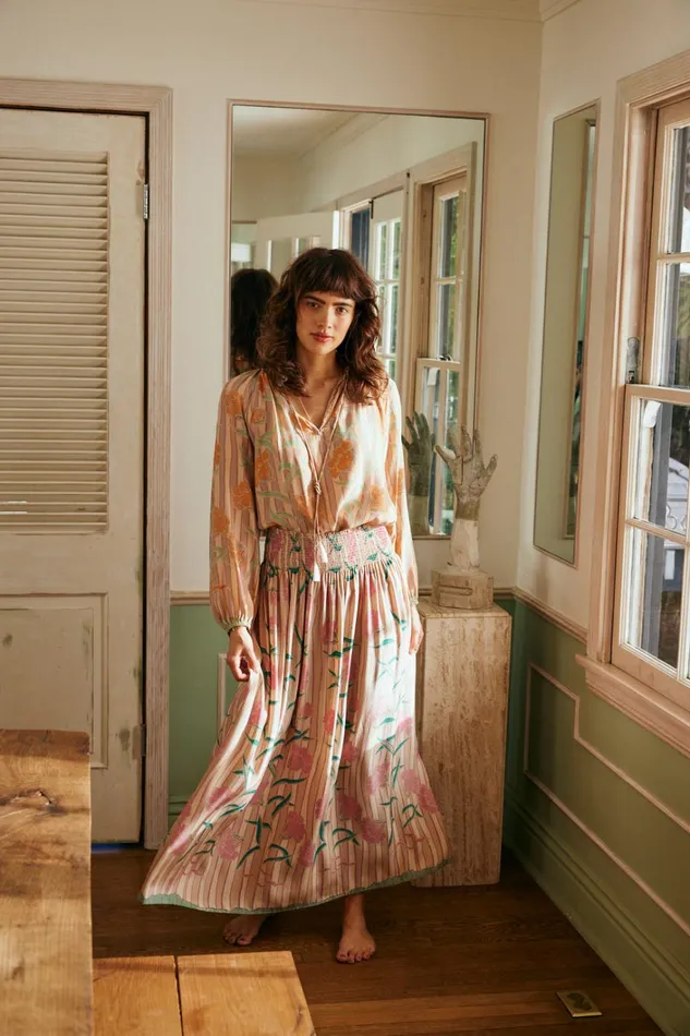 Women Natalie Martin Bottoms Bella Skirt Chamomile Rose