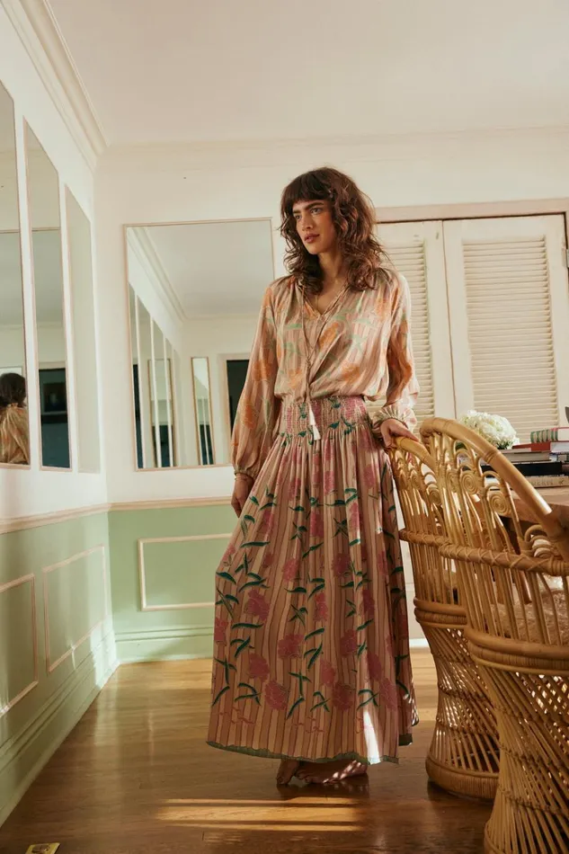 Women Natalie Martin Bottoms Bella Skirt Chamomile Rose
