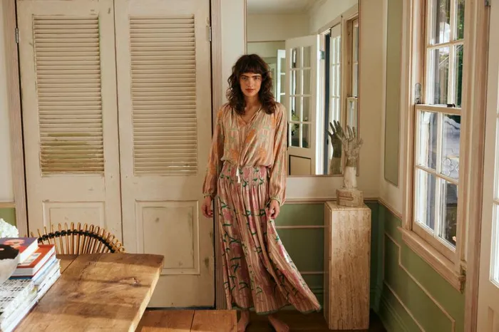 Women Natalie Martin Bottoms Bella Skirt Chamomile Rose