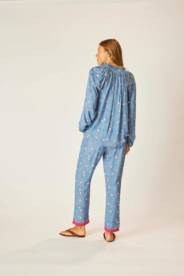 Women Natalie Martin Bottoms Bianca Pant Pinwheel Denim