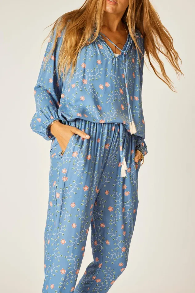 Women Natalie Martin Bottoms Bianca Pant Pinwheel Denim