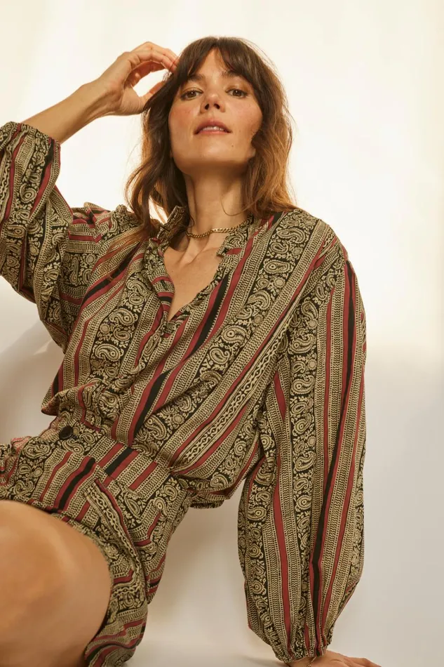 Women Natalie Martin Bottoms Christine Short Paisley Stripe Black Women Natalie Martin Bottoms Christine Short Paisley Stripe Black